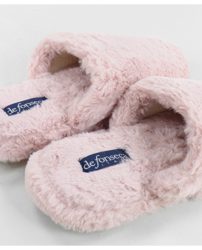 Zapatillas de habitación de damas en Pelo