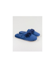 Ms. DeFonseca Room Slippers with Fabric Flowers
