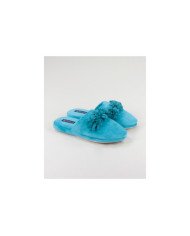 Ms. DeFonseca Room Slippers with Fabric Flowers