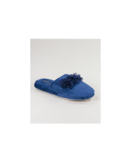 Ladies Room Slippers with Fabric Flowers