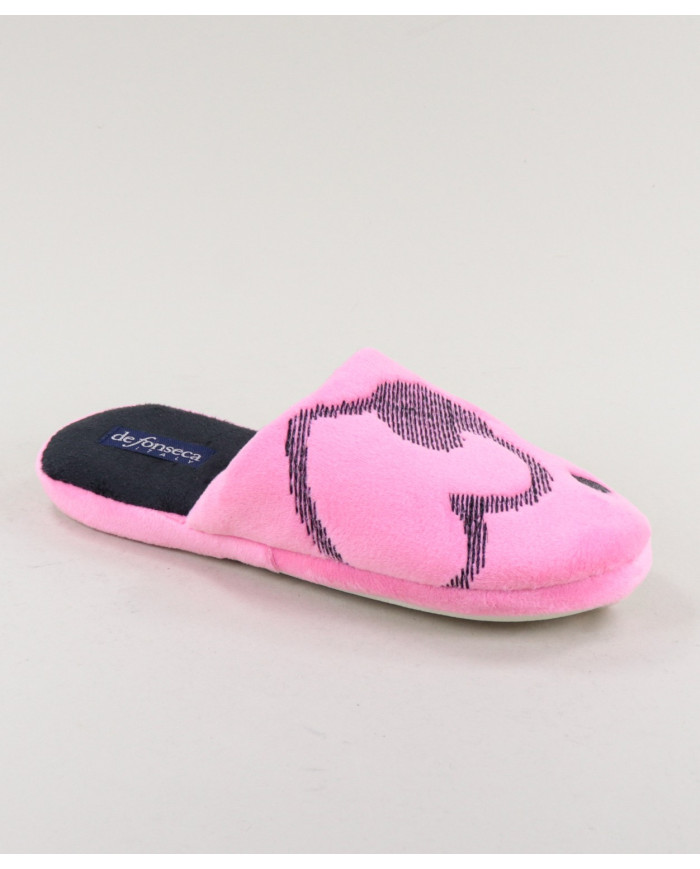 Ladies Room Slippers with Hearts