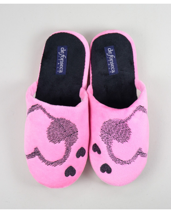 DeFonseca de Senhora Room Slippers with Hearts