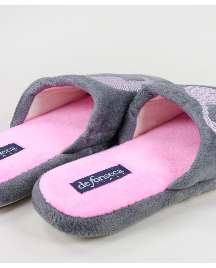 Ladies Room Slippers with Hearts