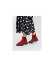 Botins Vermelhas de Mulher Ginova com Elástico