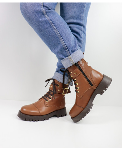 Botas militares de mujeres Ginova en Skin