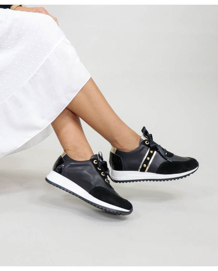 Pretas de Mulher Ginova shoes with Pearls