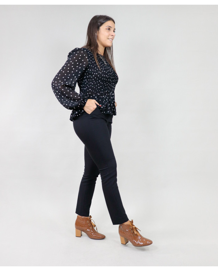 Botins Camel de Senhora Ginova em Verniz