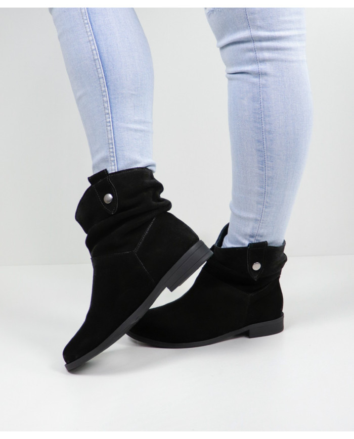 Ginova Rasa Botas con efecto arrugado