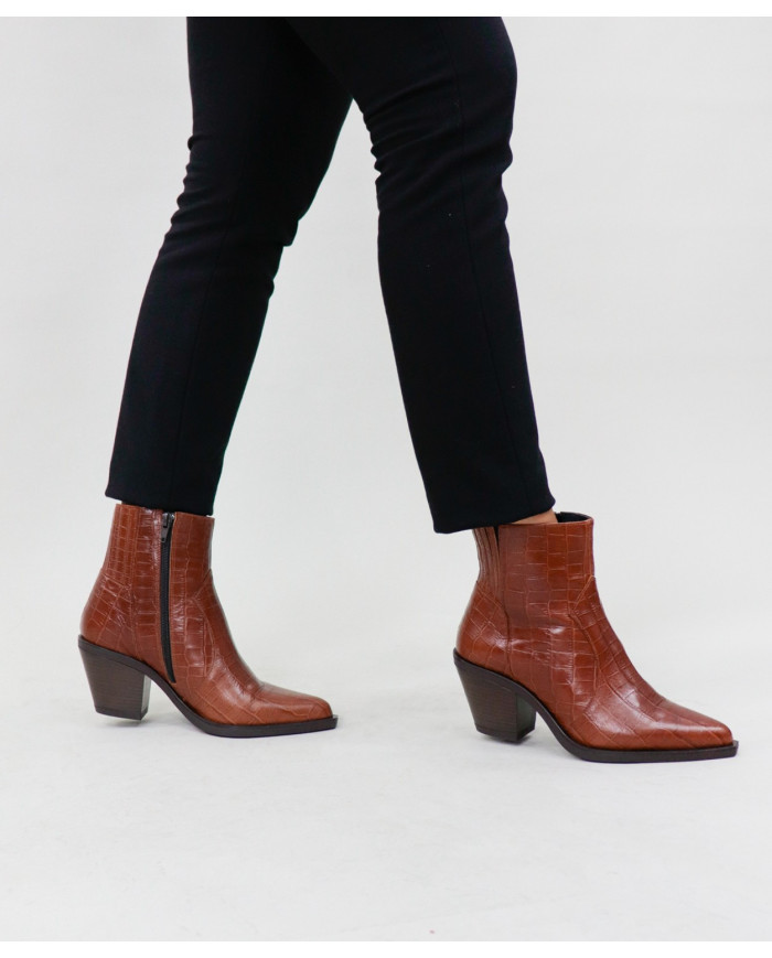 Camel Texanas Ankle Boots Medium Ginova