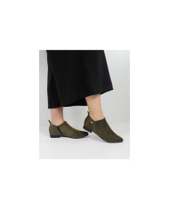 Botas Verdes Rasas Ginova Femininas com Fecho