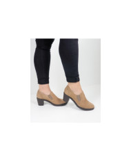 Taupe de Senhora Ginova Botins with Elastic