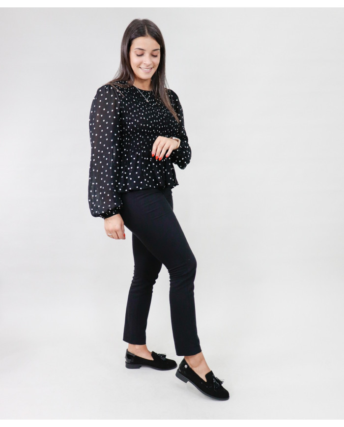 Black Shoes Rasos of Lady Ginova with Berloque