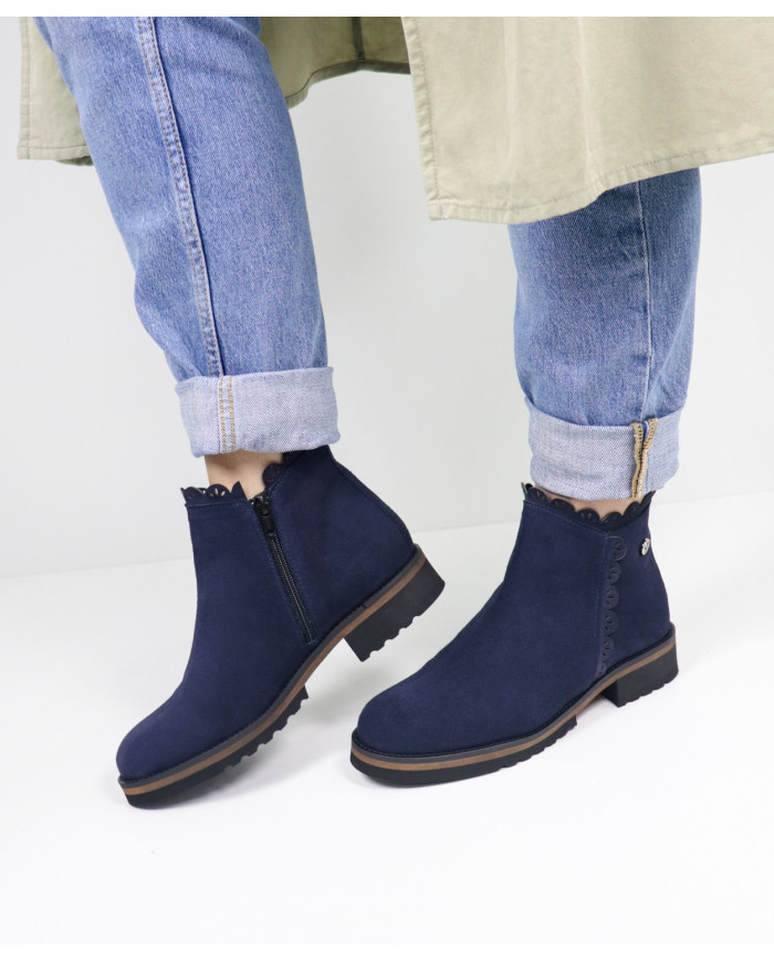 Blue Boots Rasas Ginova with Rebordo Decorated