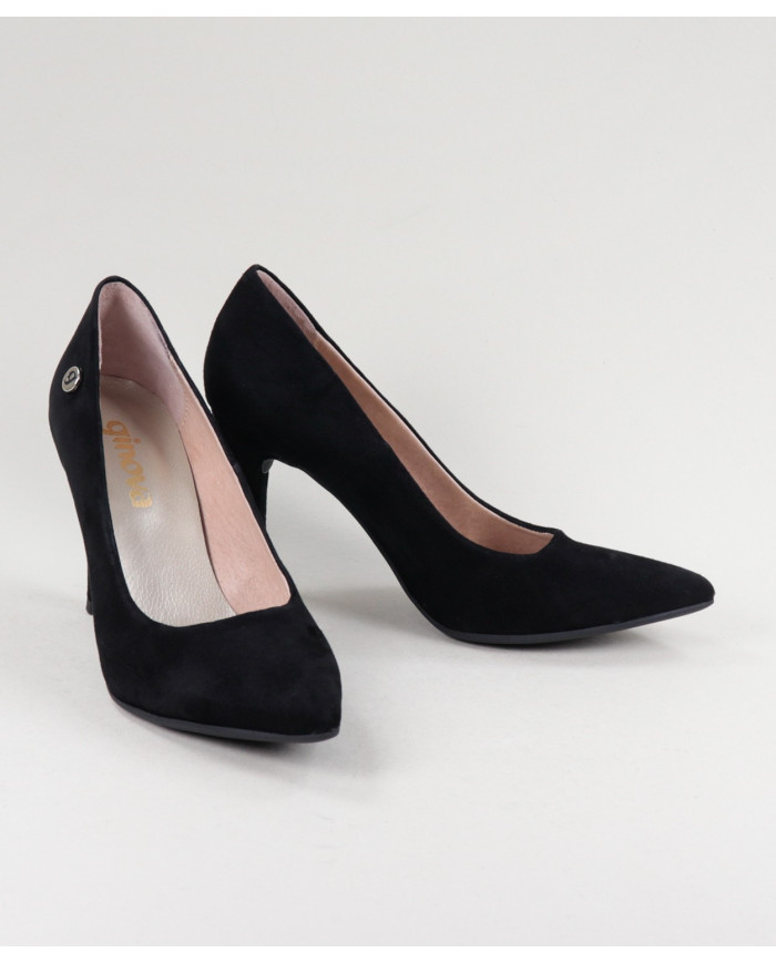 Stilettos Pretos de Senhora em Nobuck Ginova