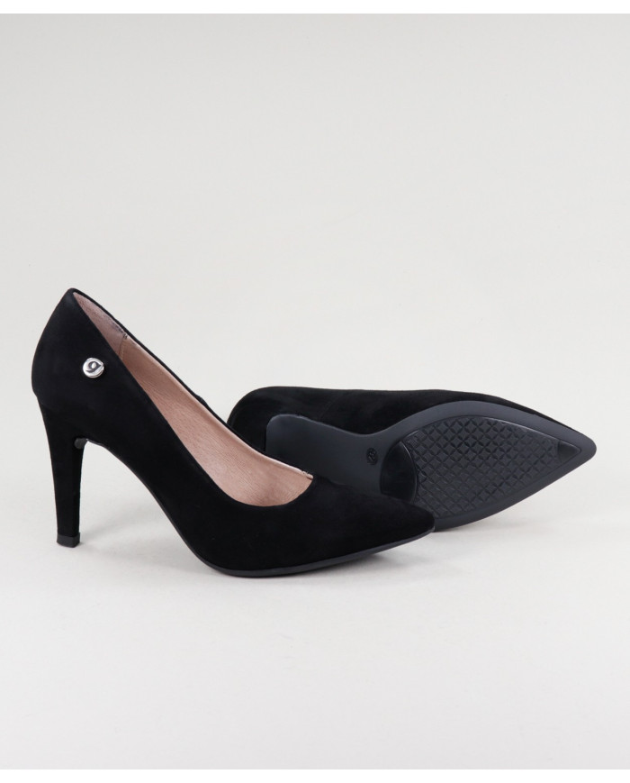 Stilettos Pretos de Senhora em Nobuck Ginova