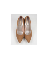 Stilettos Camel de Senhora em Nobuck Ginova