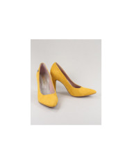 Yellow Stilettos by Senhora Ginova in Camurça