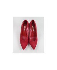 Stilettos Vermelhos de Senhora Ginova em Camurça