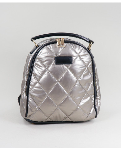 Ladies Silver Backpack Padded