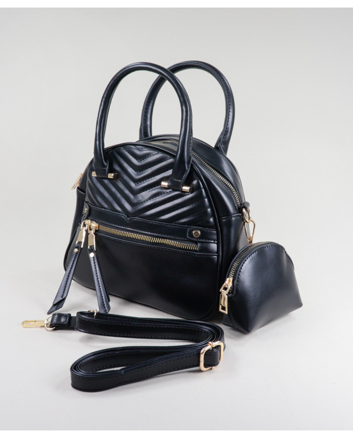 Ladies Black Case with Mini Wallet