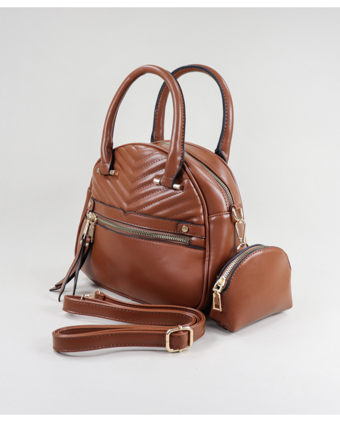 Ladies Camel Bag with Mini Wallet