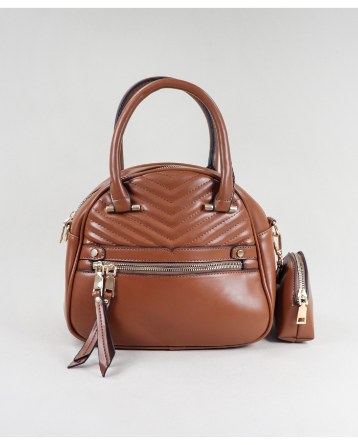 Señoras Camel Bag con Mini Wallet