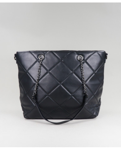 Ladies' Black Suitcase with Handles in Chains