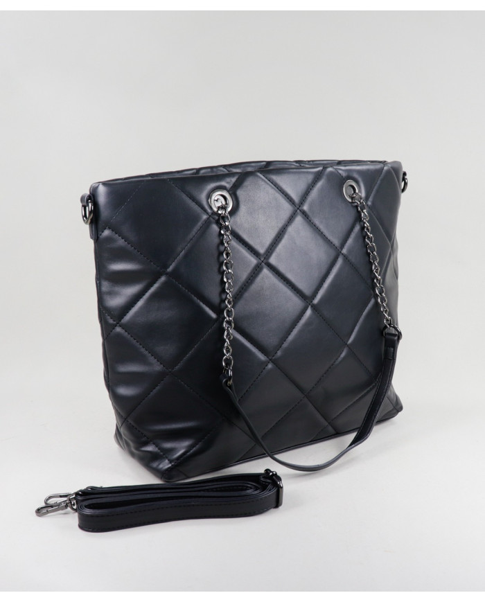 Maleta negra de damas con mangos en cadenas