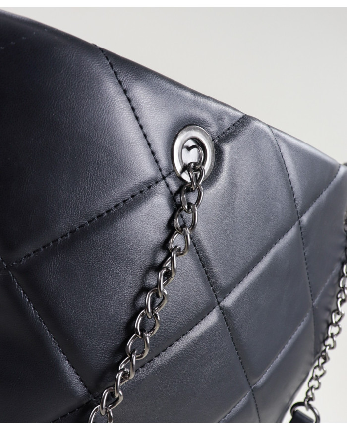 Ladies' Black Suitcase with Handles in Chains