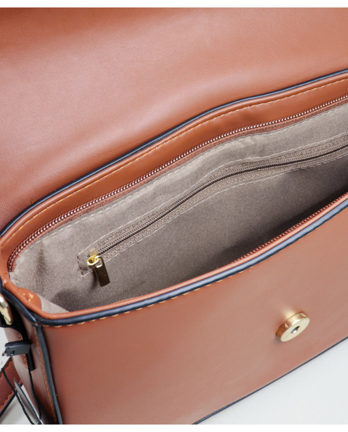 Lady Camel Bag con Leopard Scarf