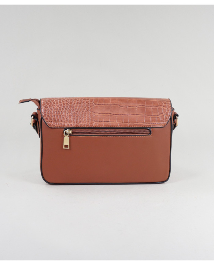 Lady Camel Bag con Leopard Scarf