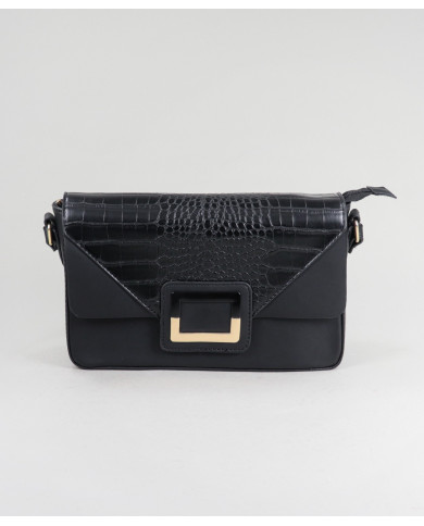 Mala Preta de Senhora com Botão de íman