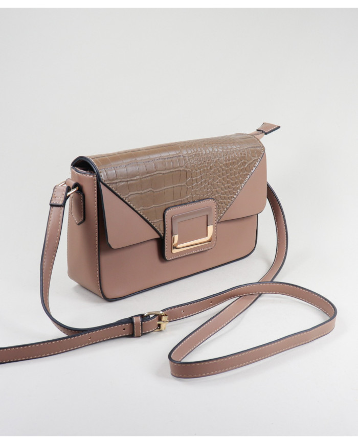 Ma'am Taupe Bag con Imman Button