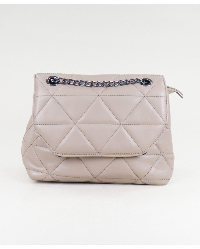 Chicas Taupe Bolsa con costuras