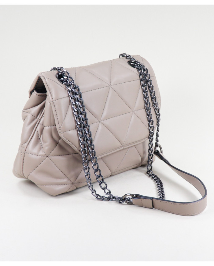 Ladies Taupe Bag with Seams