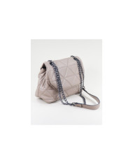 Chicas Taupe Bolsa con costuras