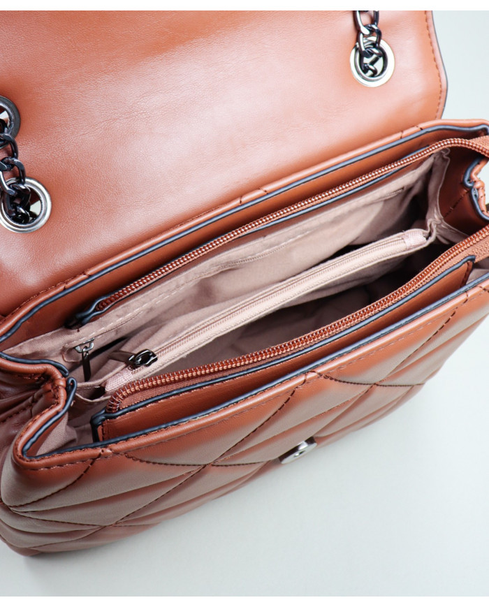 Lady Camel Bag con costuras