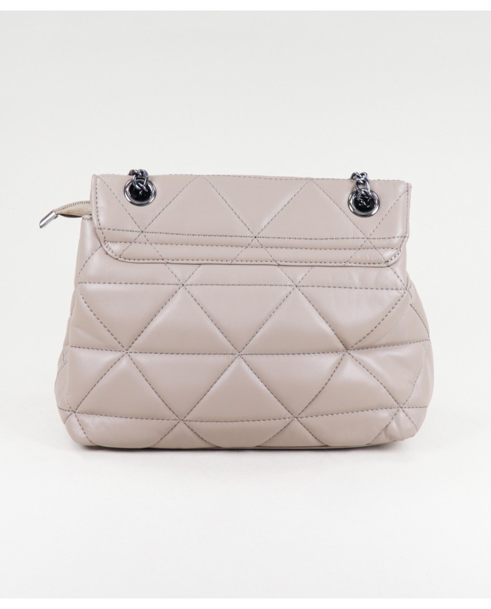 Chicas Taupe Bolsa con costuras