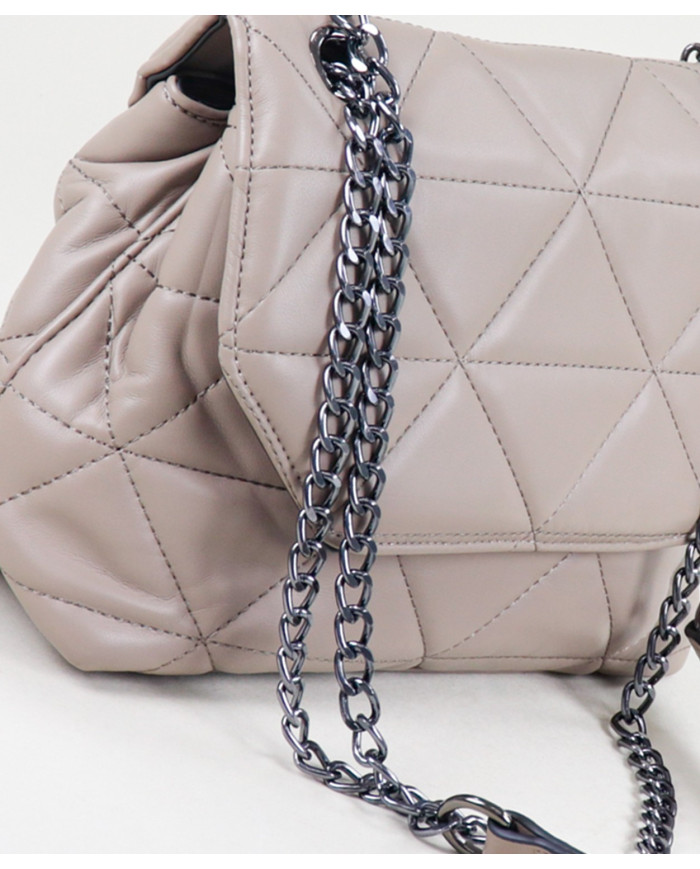 Ladies Taupe Bag with Seams