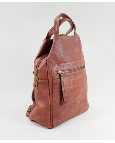 Mochila Camel de Senhora com Fecho Frontal