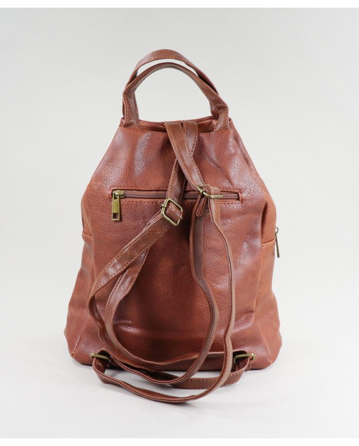 Mochila Camel de Senhora com Fecho Frontal