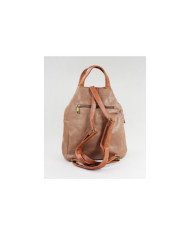 Mochila Taupe de Senhora com Fecho Frontal