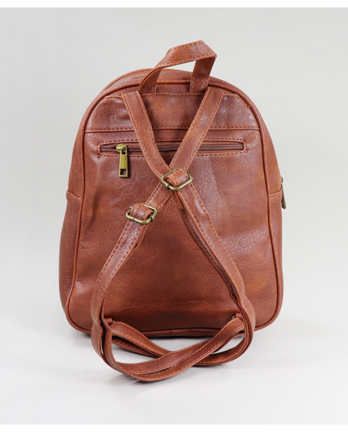 Mochila Camel de Senhora com Bolsa Frontal