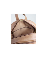 Mochila Taupe de Senhora com Bolsa Frontal