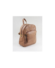 Ladies Taupe Backpack with Front Bag