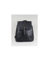 Mochila negra para mujer con cola bordada