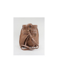 Women's Taupe Backpack with Embroidery Detail