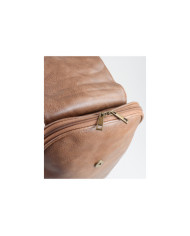 Women's Taupe Backpack with Embroidery Detail