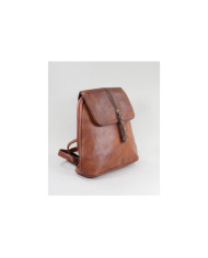 Mochila Camel Feminina com Detalhe em Bordado