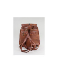 Mochila Camel Feminina com Detalhe em Bordado